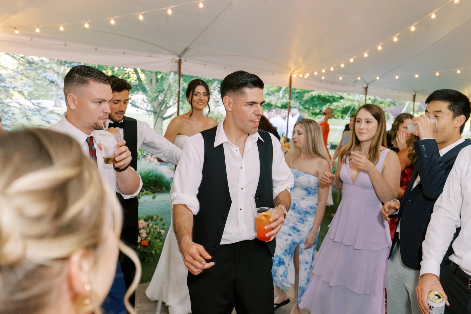 Cypress House reception under the tent