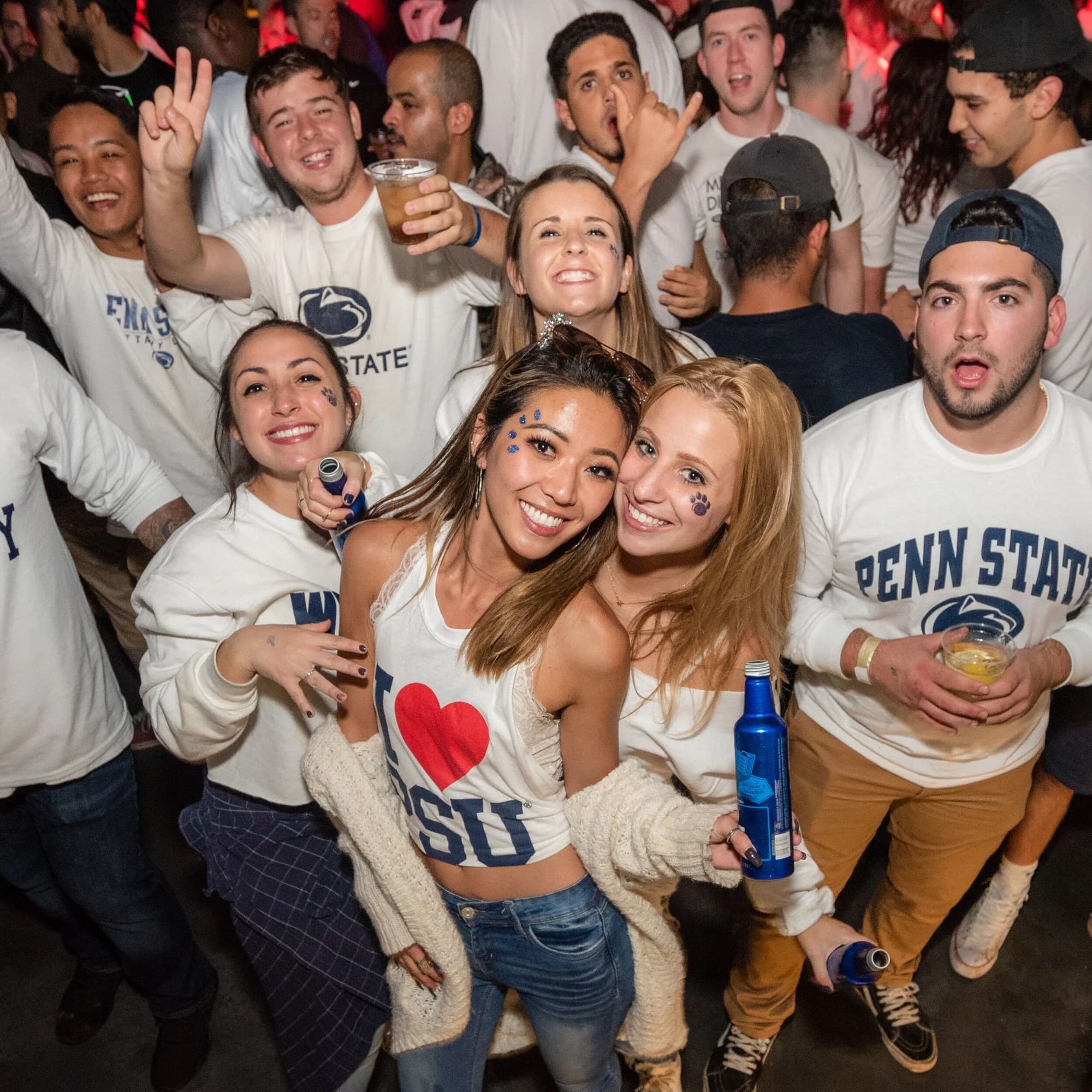 Penn State students celebrating at a Mint event