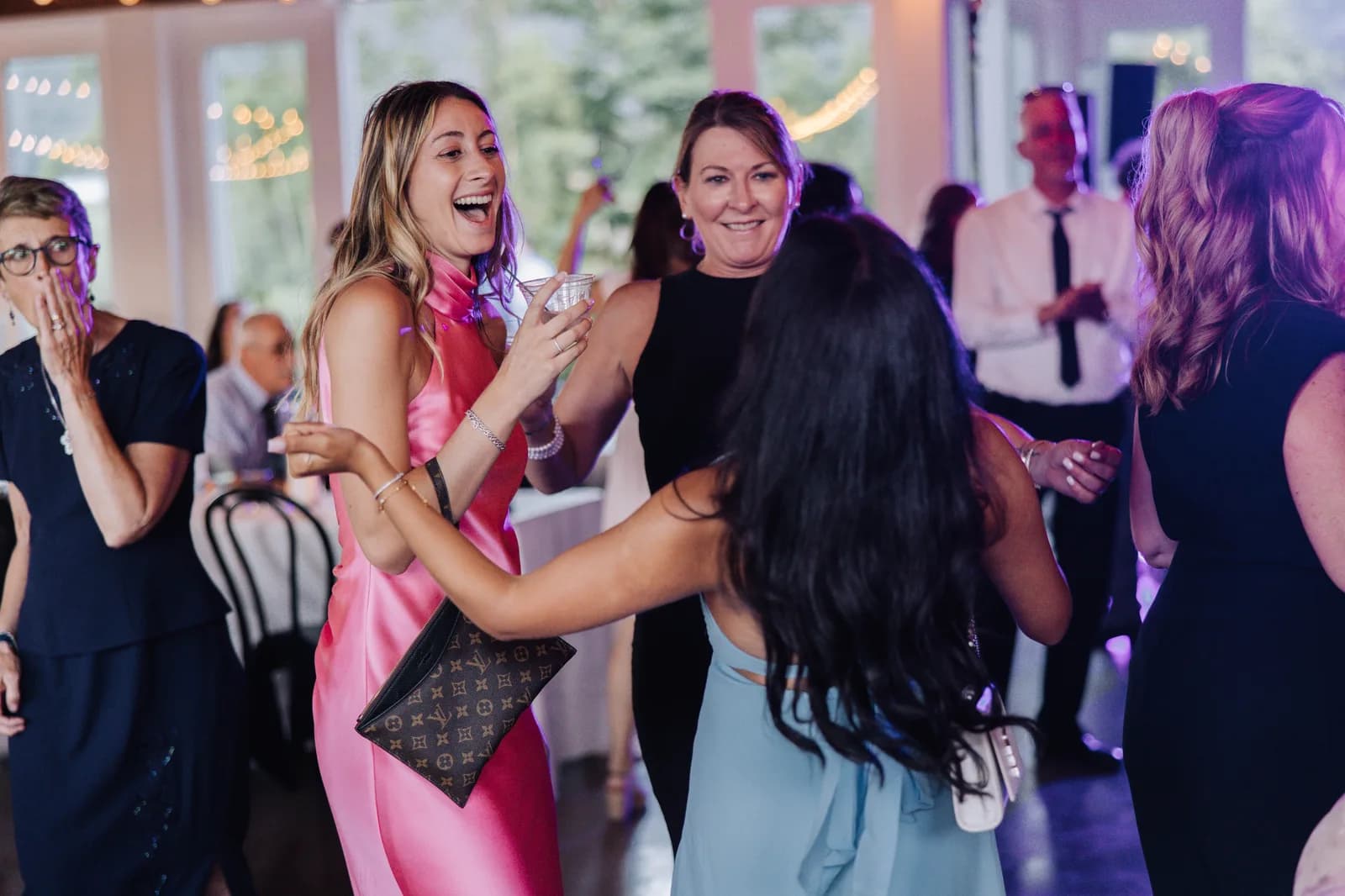 Guests celebrating together at Brookmere Winery